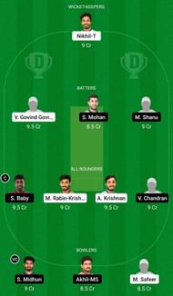 Dream11 Team for Jolly Rovers vs AGORC - KCA Club Championship 2022.